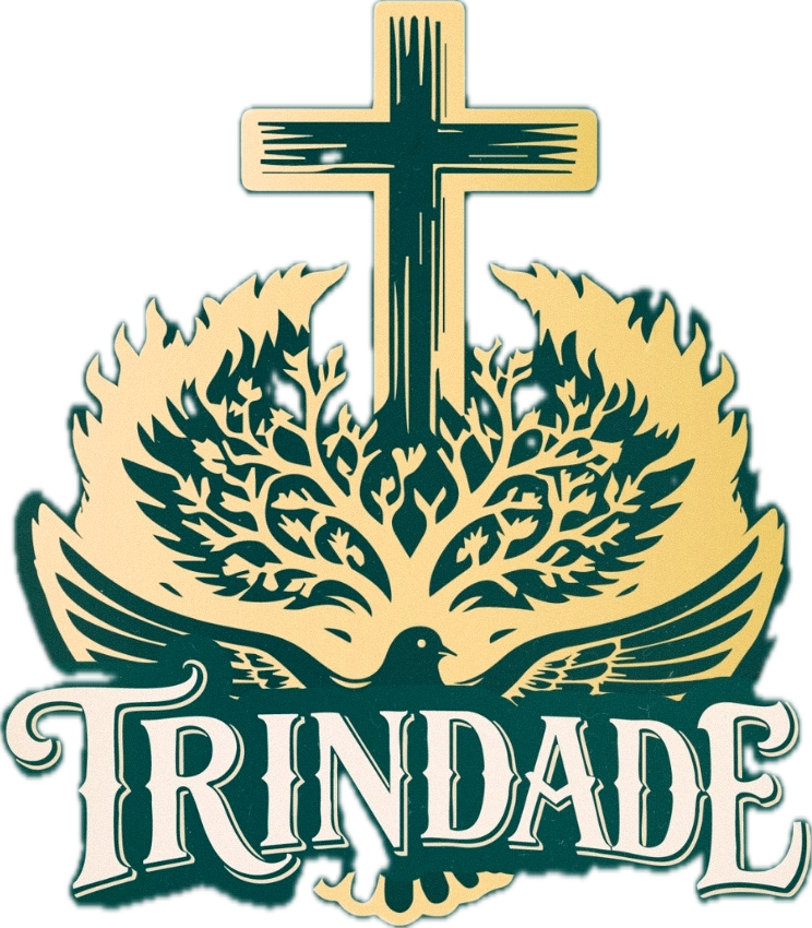 Trindade — cruz, sarça e pomba